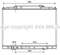 Радиатор HONDA PILOT 3.5 A/T 09-