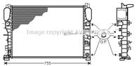 AVA MSA2341_радиатор системы охлаждения! MB W211 2.4/2.8/3.2/3.5 02&gt