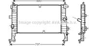AVA OL2346_радиатор системы охлаждения! Opel Meriva 1.3CDTI/1.7DTi 03&gt