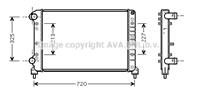 AVA FTA2261_радиатор системы охлаждения! Fiat Dob