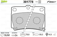 Колодки тормозные задние first mitsubishi pajero ii 301778