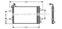 AVA SAA5007D_радиатор кондиционера! с осушит. VW