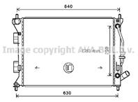 Ava hy2381_радиатор системы охлаждения! hyundai e