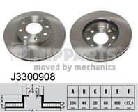 J3300908_диск тормозной передний! opel astra/ascona/kadett 1.4-1.7d 82&gt