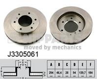 J3305061_диск тормозной передний! вентилир. Mitsu