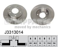 J3313014_диск тормозной задний! mazda 626/mx-6/xe