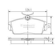 Колодки тормозные дисковые передние J3601068 от производителя NIPPARTS