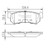 Колодки тормозные дисковые задние J3610903 от компании NIPPARTS