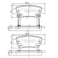 Колодки тормозные дисковые задние N3614019 от фирмы NIPPARTS