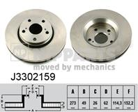 J3302159_диск тормозной передний! toyota auris 1.