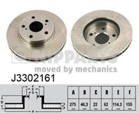 J3302161_диск тормозной передний! Toyota Auris/Co