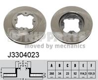 J3304023_диск тормозной передний! honda accord  r