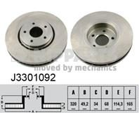 J3301092 диск тормозной передний! infiniti fx35/fx37/fx50/g35/g37 03&gt