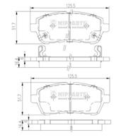 Колодки тормозные дисковые передние N3606022 от производителя NIPPARTS