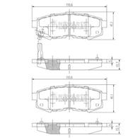 Колодки тормозные дисковые задние N3613023 от фирмы NIPPARTS