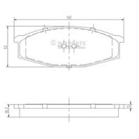 Колодки тормозные дисковые передние J3601034 от фирмы NIPPARTS