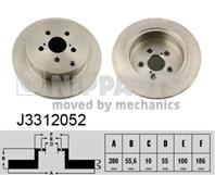 J3312052_диск тормозной задний! Toyota Avensis 1.