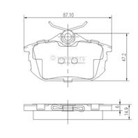 Колодки тормозные дисковые задние J3615012 от производителя NIPPARTS
