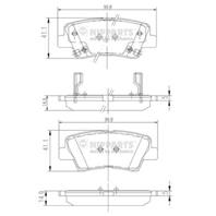 Тормозные дисковые колодки задние антискрип N3610311 от фирмы NIPPARTS