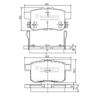 Колодки тормозные дисковые задние N3614020 от компании NIPPARTS