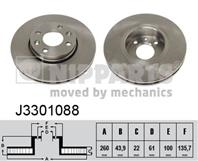 J3301088_диск тормозной передний! Nissan Micra 1.