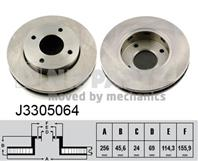 J3305064_диск тормозной передний! mitsubishi colt