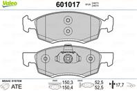 Колодки тормозные дисковые передние 601017 от фирмы VALEO