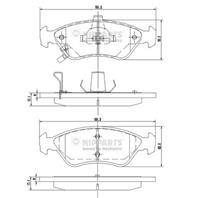 Колодки тормозные дисковые передние J3600303 от фирмы NIPPARTS