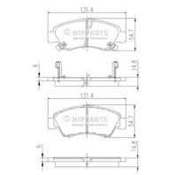 Колодки тормозные дисковые передние J3604034 от фирмы NIPPARTS