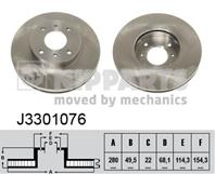 J3301076_диск тормозной передний! nissan almera/p