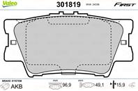 Колодки тормозные дисковые задние 301819 от фирмы VALEO
