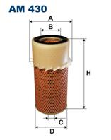 AM 430 фильтр воздушный! Mitzubishi L300 2.3D-2.5D/TD 83&gt