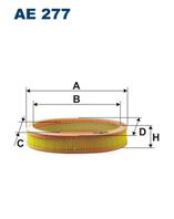 AE 277 фильтр воздушный! Renault R19 1.7 88-95