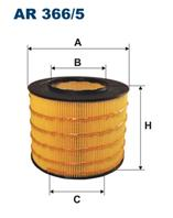 AR 366/5_фильтр воздушный! Saab 9-5 2.0-3.0TiD 97
