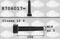 Sas8706017_болт коленвала! m18x1.5x110 audi a4/a6/a8  vw passat 2.5td