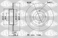 Диск тормозной citroen xsara 97-05/peugeot 206 98-/306 93-01 передний не вент.