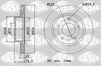 Диск тормозной задний vw touareg 02-10 transporter v 03-09 315x22mm