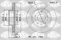 Диск тормозной NISSAN QASHQAI 07-/X-TRAIL 07-/RENAULT KOLEOS 08- передний вент.