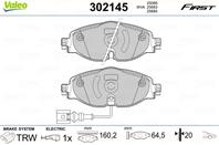 Колодки тормозные audi a3 08.12 перед _wva25086