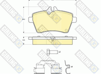 Колодки тормозные MERCEDES A-CLASS W169/B-CLASS W245 1.5-2.0 04- передние 6116291