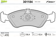Колодки тормозные дисковые передние 301184 от фирмы VALEO