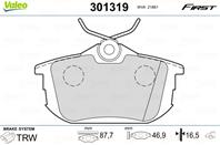 Колодки тормозные дисковые задние 301319 от производителя VALEO