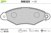 Колодки тормозные дисковые передние 598325 от компании VALEO