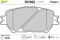 Колодки тормозные дисковые передние 301862 от компании VALEO