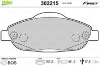 Колодки тормозные PEUGEOT 308 07-3008 09- перед_W