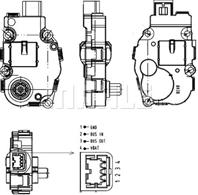 Мотор заслонки отопителя BMW/MB/VAG