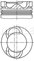 Поршень с кольцами SC DS/DSC09 MAHLE №0616300
