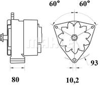 Генератор 28V/55A DAF, MAN, MAZ, MB