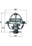 TX 21 80D_термостат! BMW E30/E34/E28/E21 2.0-2.7/2.4D/TD &lt95