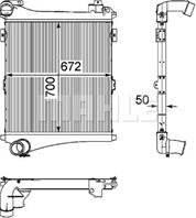 Ch?odnica powietrza dolotowego RVI PREMIUM 2 VOLVO FE, FE II D7E240-D